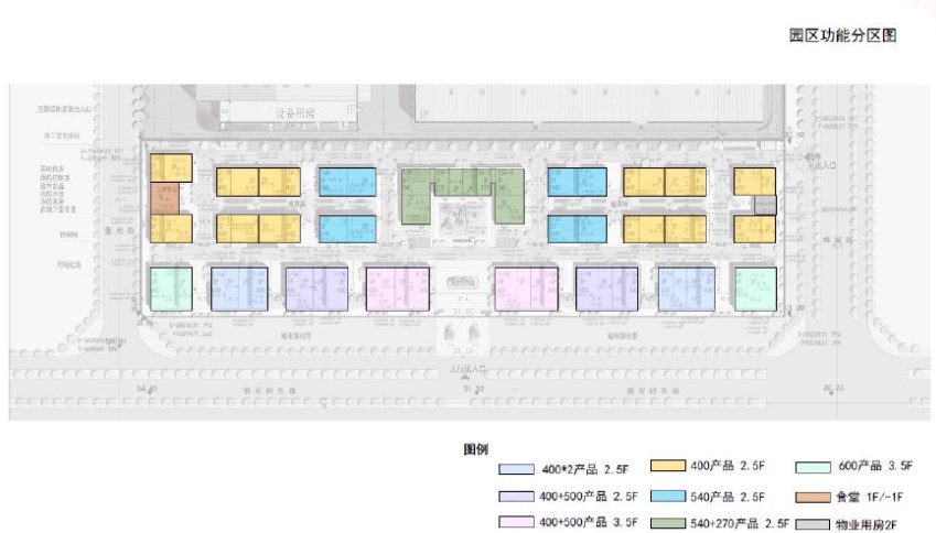 京东•肥西智能制造产业园园区功能分布图