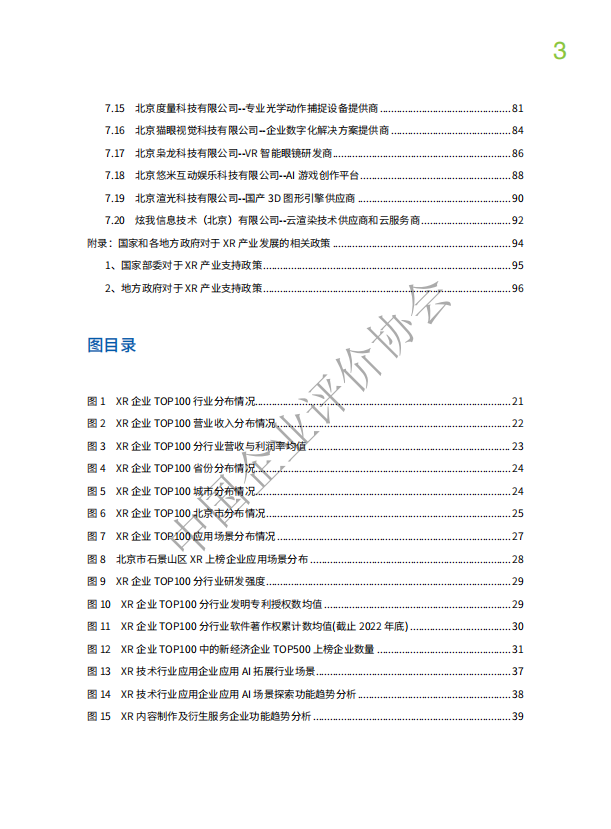 2023中国XR企业TOP100发展报告